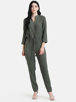Kazo - Olive Solid Nobel Jumpsuit