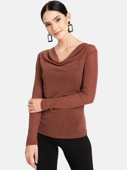 Kazo - Rust Lurex Top