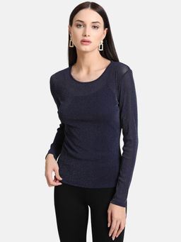 Kazo - Navy Blue Lurex T-Shirt