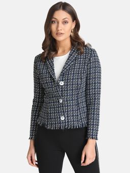 Kazo - Navy Blue Checks Jacket