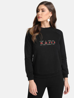 Kazo - Black Printed Sweatshirt