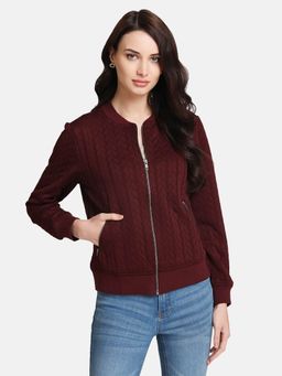 Kazo - Maroon Solid Jacket