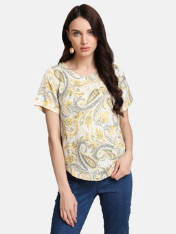 Kazo - Multi-Color Paisley Top