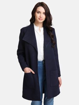 Kazo - Navy Blue Solid Coat