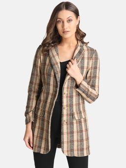 Kazo - Brown Checks Coat