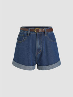 Cider - Denim Shorts With Belt