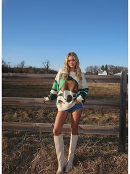 Cider - Mushroom Long Sleeve Knitted Sweater
