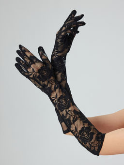 Cider - Floral Lace Long Gloves