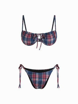 Cider - Tie Side Underwire Bikini Swimsuit