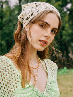 Cider - Floral Hollow Out Crochet Hair Band