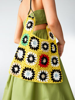 Cider - Floral Crochet Shoulder Bag