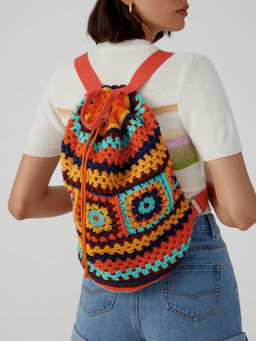 Cider - Floral Crochet Backpack