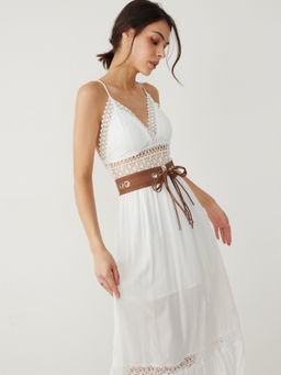 Cider - Knotted Faux Fur Belt