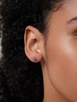 Cider - Metallic Gemstone Stud Earrings