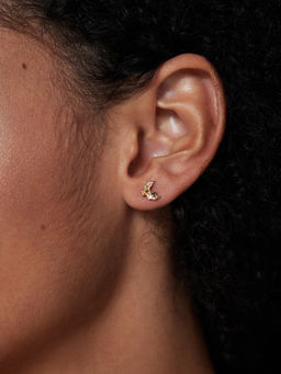 Cider - Metallic Rosette Stud Earrings
