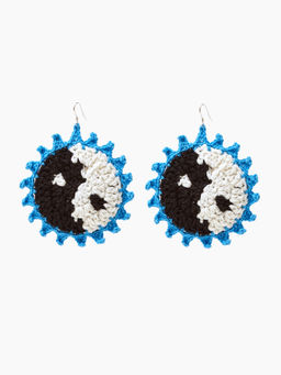 Cider - Crochet Yin Yang Hoop Earrings