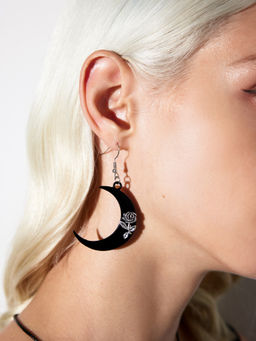 Cider - Rose Decor Moon Drop Earrings
