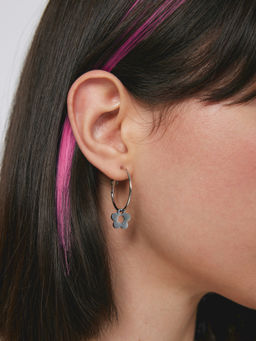 Cider - Floral Hoop Earrings