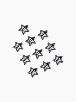 Cider - 10Pcs Glittering Star Shaped Small Hair Clips