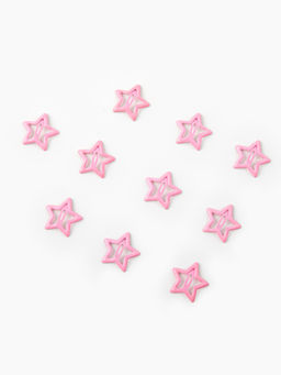 Cider - 10Pcs Glittering Star Shaped Small Hair Clips