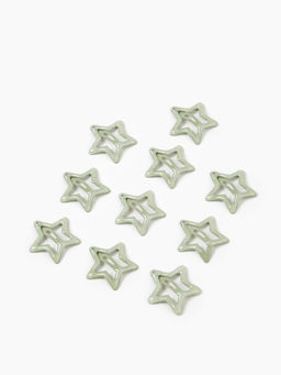 Cider - 10Pcs Glittering Star Shaped Small Hair Clips