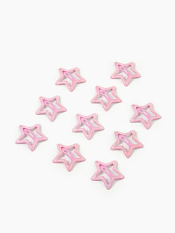 Cider - 10Pcs Glittering Star Shaped Small Hair Clips