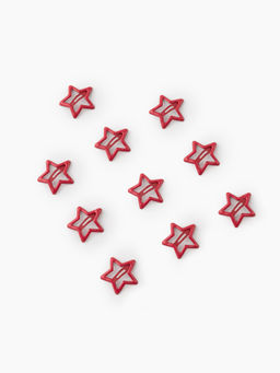 Cider - 10Pcs Glittering Star Shaped Small Hair Clips