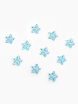 Cider - 10Pcs Glittering Star Shaped Small Hair Clips