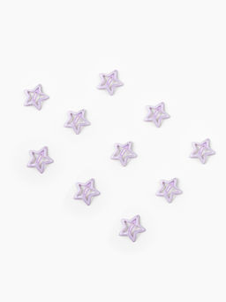 Cider - 10Pcs Glittering Star Shaped Small Hair Clips