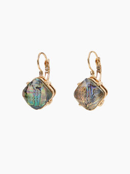 Cider - Geometric Gemstone Hoop Earrings