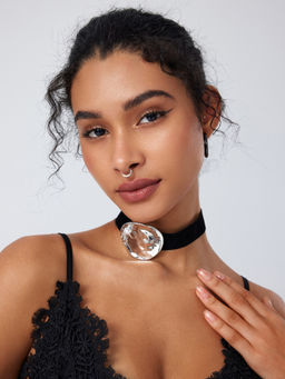 Cider - Texture Metal Decor Choker