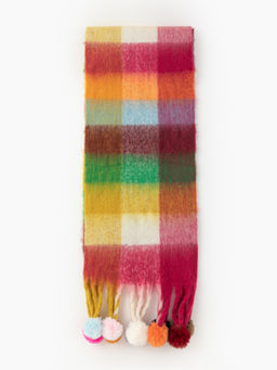 Cider - Check Ball Tassel Scarf