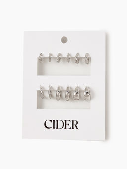 Cider - 6Pairs Geometric Hoop Earrings Set