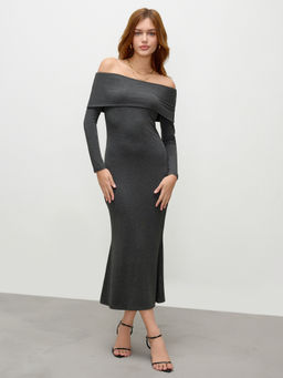 Cider - Knit Off-Shoulder Mermaid Dress