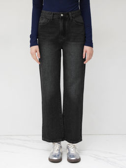 Cider - Petite Denim Solid Straight Leg Jeans