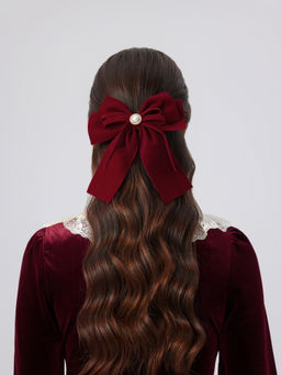 Cider - Bowknot Velvet Hair Clip