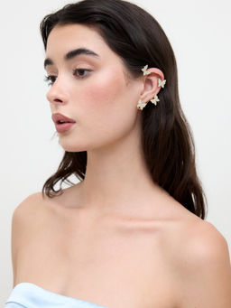 Cider - Butterfly Shaped Rhinestone Decor Ear Wrap