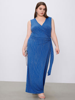 Cider - V-Neck O-Ring Cropped Wide Leg Jumpsuit Curve & Plus