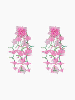 Cider - Multicolour Floral Beaded Drop Earrings