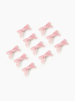 Cider - 10Pcs Bowknot Velvet Hair Clips