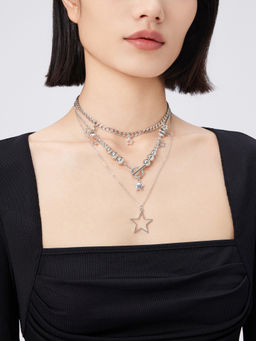 Cider - Multi-Layered Star Decor Chain Necklace