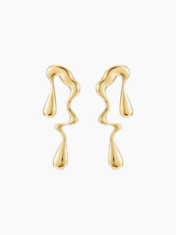 Cider - Irregular Water Drop Shaped Stud Earrings