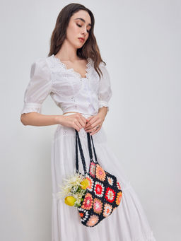 Cider - Floral Crochet Clutch Handbag
