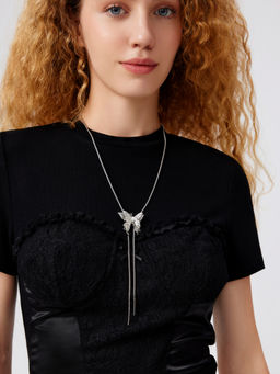 Cider - Butterfly Medal Long Necklace