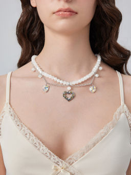Cider - Crystal Heart Decor Beads Necklaces