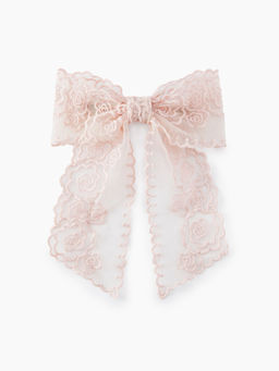 Cider - Lace Flower Bowknot Hair Clip