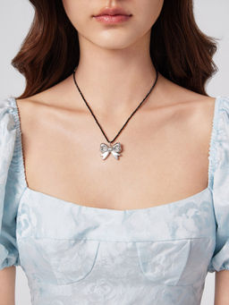 Cider - Bowknot Pendant Beaded Necklace
