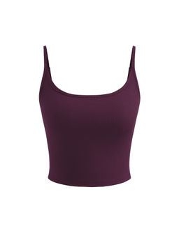 Cider - Cotton-Blend Scoop Neckline Solid Adjustable Strap Cami Top