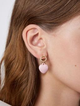 Cider - Heart Shaped Drop Earrings