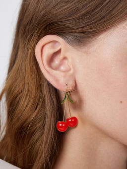 Cider - Double Cherry Drop Earrings